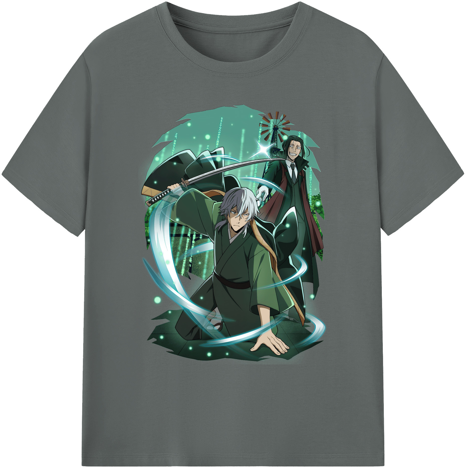 （画像用） 文豪ストレイドッグス Bungo Stray Dogs 綿100％ メンズ半袖Tシャツ｜肌触りやわらか＆通気性